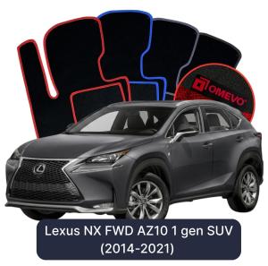 OMEVO Velours-Autofußmatten für Lexus NX FWD AZ10 1 gen SUV (2014-2021)