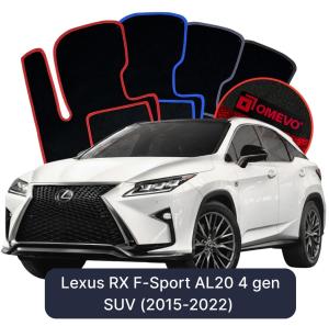 OMEVO Velours-Autofußmatten für Lexus RX F-Sport AL20 4 gen SUV (2015-2022)