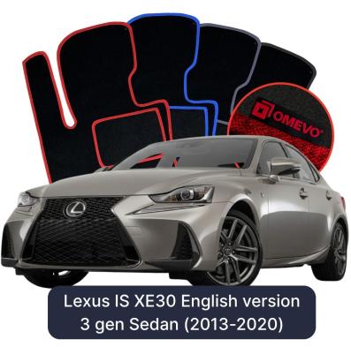 Velours-Autofußmatten OMEVO für Lexus IS XE30 3 gen Limousine Englische Version (2013-2020)
