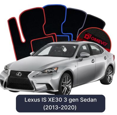 Velours-Autofußmatten OMEVO für Lexus IS XE30 3 gen Limousine (2013-2020)