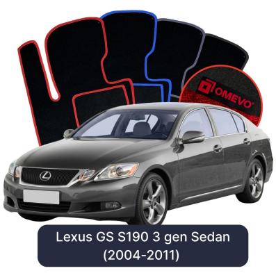 Velours-Autofußmatten OMEVO für Lexus GS S190 3 gen Limousine (2004-2011)