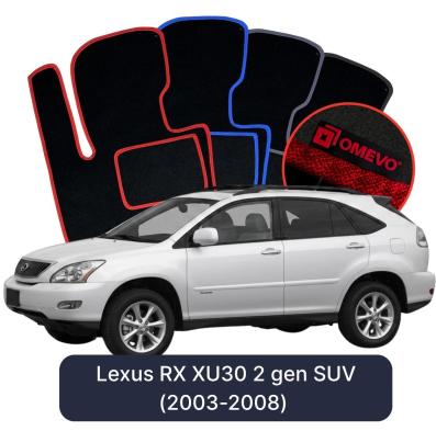 Velours-Autofußmatten OMEVO für Lexus RX XU30 2 gen SUV (2003-2008)