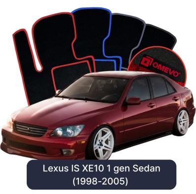 Velours-Autofußmatten OMEVO für Lexus IS XE10 1 gen Limousine (1998-2005)