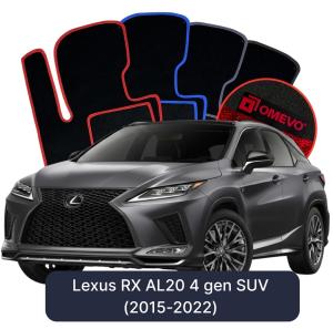 OMEVO Velours-Autofußmatten für Lexus RX AL20 4 gen SUV (2015-2022)