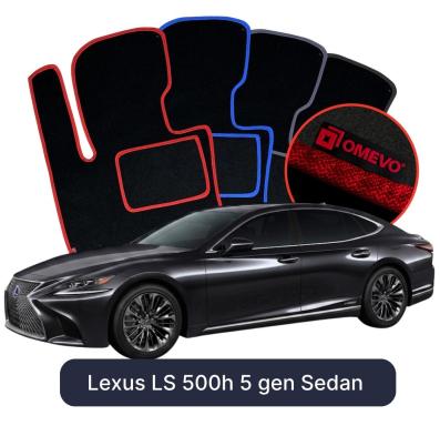 Velours-Autofußmatten OMEVO für Lexus LS 500h 5 gen Limousine (2017-2025)