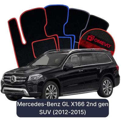 Velours-Autofußmatten OMEVO für Mercedes-Benz GL X166 2 gen SUV (2012-2015)