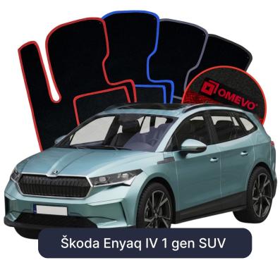 Velours-Autofußmatten OMEVO für Škoda Enyaq IV 1 gen SUV (2020-2025)
