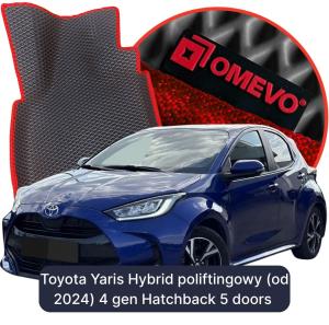 OMEVO 5D Pro EVA Fußmatten für Toyota Yaris Hybrid poliftingowy (od 2024) 4 gen Kompakt 5 Türer (2020-2026)