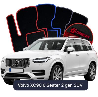 Velours-Autofußmatten OMEVO für Volvo XC90 6-Sitzer 2 gen SUV (2015-2026)