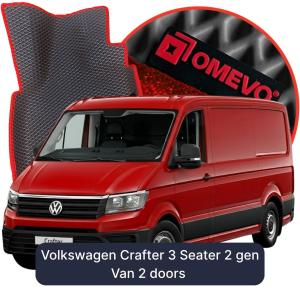 OMEVO 5D Pro EVA Fußmatten für Volkswagen Crafter 3-Sitzer 2 gen Kastenwagen 2 Türer (2016-2026)