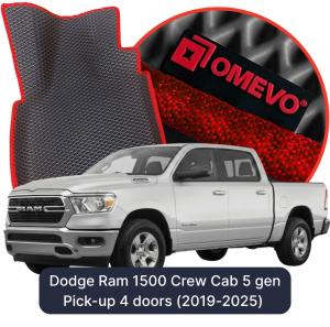 OMEVO 5D Pro EVA Fußmatten für Dodge Ram 1500 Crew Cab 5 gen Pick-up 4 Türer (2019-2025)