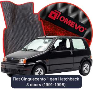 OMEVO 5D Pro EVA Fußmatten für Fiat Cinquecento 1 gen Kompakt 3 Türer (1991-1998)