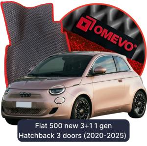 OMEVO 5D Pro EVA Fußmatten für Fiat 500 new 3+1 1 gen Kompakt 3 Türer (2020-2025)