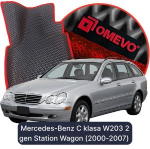 OMEVO 5D Pro EVA Fußmatten für Mercedes-Benz C klasa W203 2 gen Kombi (2000-2007)