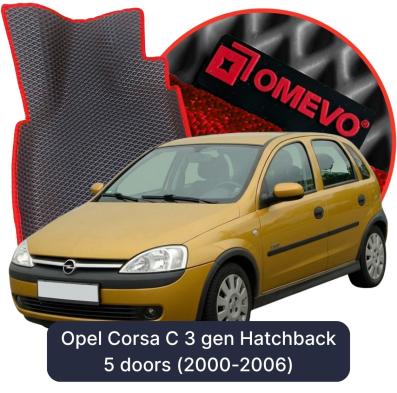 EVA Autoteppiche OMEVO für Opel Corsa C 3 gen Kompakt 5 Türer (2000-2006)