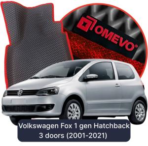 OMEVO 5D Pro EVA Fußmatten für Volkswagen Fox 1 gen Kompakt 3 Türer (2001-2021)