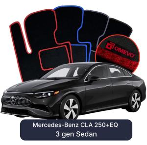 OMEVO Velours-Autofußmatten für Mercedes-Benz CLA 250+EQ 3 gen Limousine (2025-2026)
