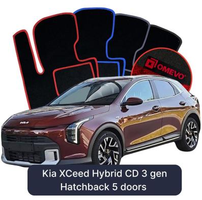Velours-Autofußmatten OMEVO für Kia XCeed Hybrid CD 3 gen Kompakt 5 Türer (2019-2026)