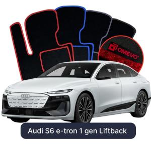 OMEVO Velours-Autofußmatten für Audi S6 e-tron 1 gen Liftback (2024-2026)
