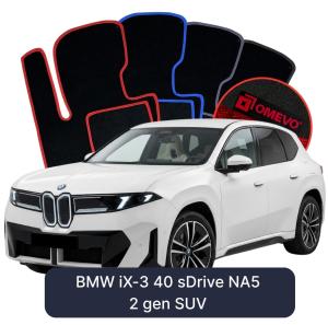 OMEVO Velours-Autofußmatten für BMW iX-3 40 sDrive NA5 2 gen SUV (2026-2026)