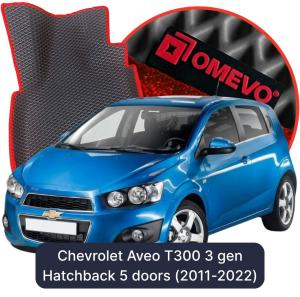 OMEVO 5D Pro EVA Fußmatten für Chevrolet Aveo T300 3 gen Schrägheck 5 Türen (2011-2022)