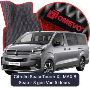 OMEVO 5D Pro EVA Fußmatten für Citroën SpaceTourer XL MAX 8-Sitzer 3 gen Van 5 Türer (2016-2026)