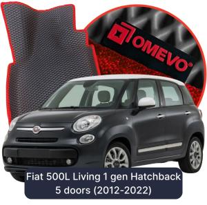 OMEVO 5D Pro EVA Fußmatten für Fiat 500L Living 1 gen Kompakt 5 Türer (2012-2022)