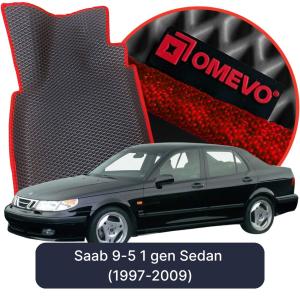 OMEVO 5D Pro EVA Fußmatten für Saab 9-5 1 gen Limousine (1997-2009)