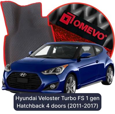 EVA Autoteppiche OMEVO für Hyundai Veloster Turbo FS 1 gen Kompakt 4 Türer (2011-2017)