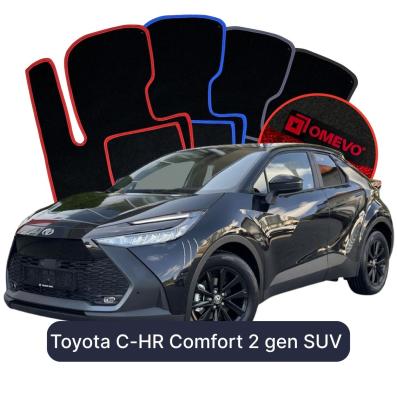 Velours-Autofußmatten OMEVO für Toyota C-HR Comfort 2 gen SUV (2023-2026)