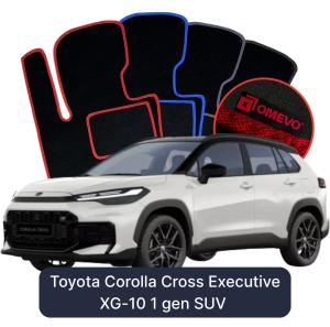 OMEVO Velours-Autofußmatten für Toyota Corolla Cross Executive XG-10 1 gen SUV (2020-2026)