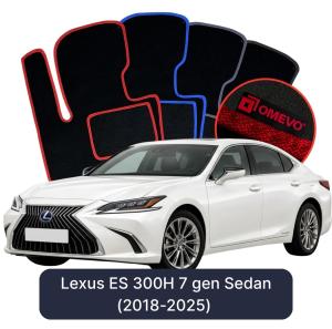 OMEVO Velours-Autofußmatten für Lexus ES 300H 7 gen Limousine (2018-2025)