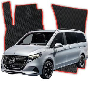 OMEVO EVA Fußmatten® für Mercedes-Benz V klasa Langversion 7-Sitzer 300D 4 gen Van 5 Türer (2023-2026)