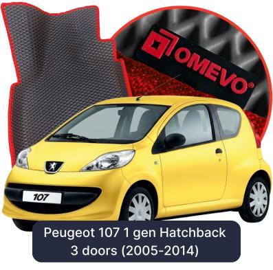 EVA Autoteppiche OMEVO für Peugeot 107 1 gen Kompakt 3 Türer (2005-2014)