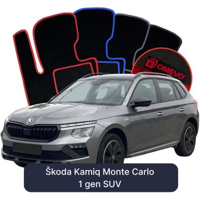Velours-Autofußmatten OMEVO für Škoda Kamiq Monte Carlo 1 gen SUV (2019-2026)