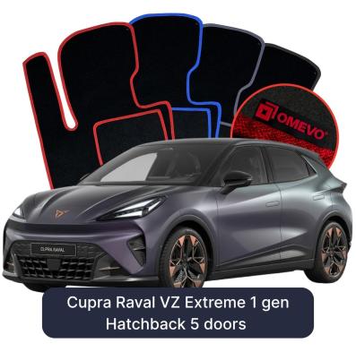 Velours-Autofußmatten OMEVO für Cupra Raval VZ Extreme 1 gen Kompakt 5 Türer (2026-2027)