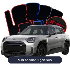 OMEVO Velours-Autofußmatten für Mini Aceman 1 gen SUV (2024-2027)