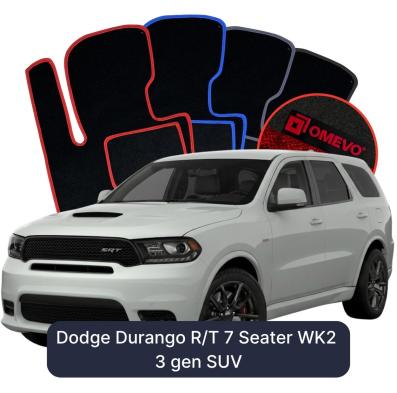 Velours-Autofußmatten OMEVO für Dodge Durango R/T 7-Sitzer WK2 3 gen SUV (2010-2026)