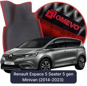 OMEVO 5D Pro EVA Fußmatten für Renault Espace 5-Sitzer 5 gen Minivan (2014-2023)