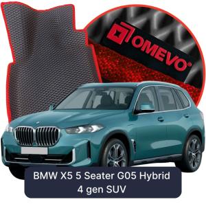 OMEVO 5D Pro EVA Fußmatten für BMW X5 5-Sitzer G05 Hybrid 4 gen SUV (2018-2026)