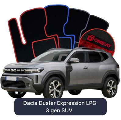 Velours-Autofußmatten OMEVO für Dacia Duster Expression LPG 3 gen SUV (2024-2026)