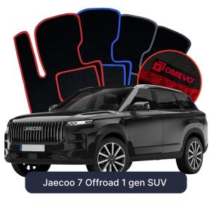 OMEVO Velours-Autofußmatten für Jaecoo 7 Offroad 1 gen SUV (2023-2026)