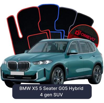 Velours-Autofußmatten OMEVO für BMW X5 5-Sitzer G05 Hybrid 4 gen SUV (2018-2026)
