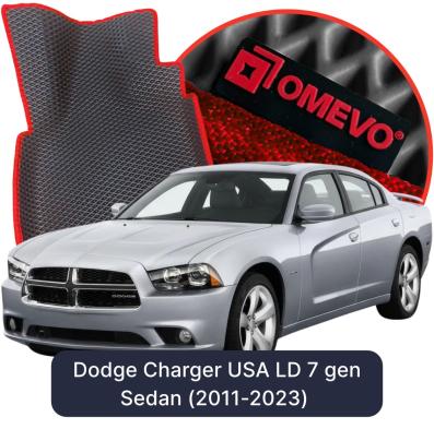 Velours-Autofußmatten OMEVO für Dodge Charger USA LD 7 gen Limousine (2011-2023)