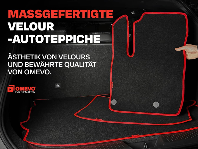 OMEVO Velours-Autofußmatten