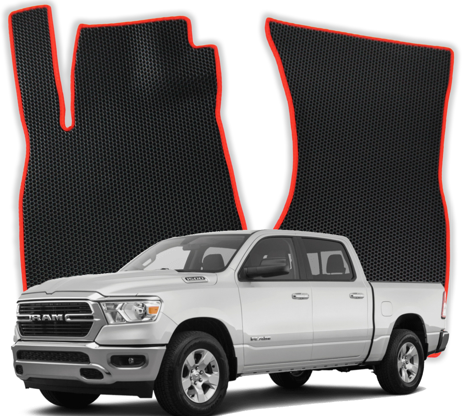 OMEVO EVA Fußmatten für Dodge Ram 1500 Crew Cab 5 gen Pick-up 4 Türer (2019-2025)