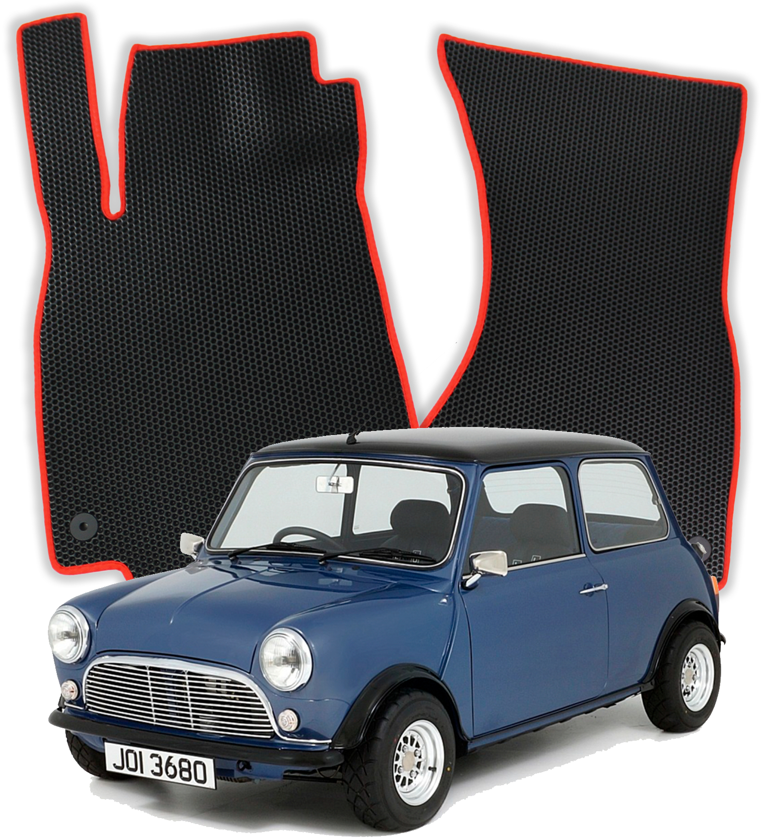 OMEVO EVA Fußmatten für Mini Austin 1 gen Kompakt 3 Türer (1959-2000)