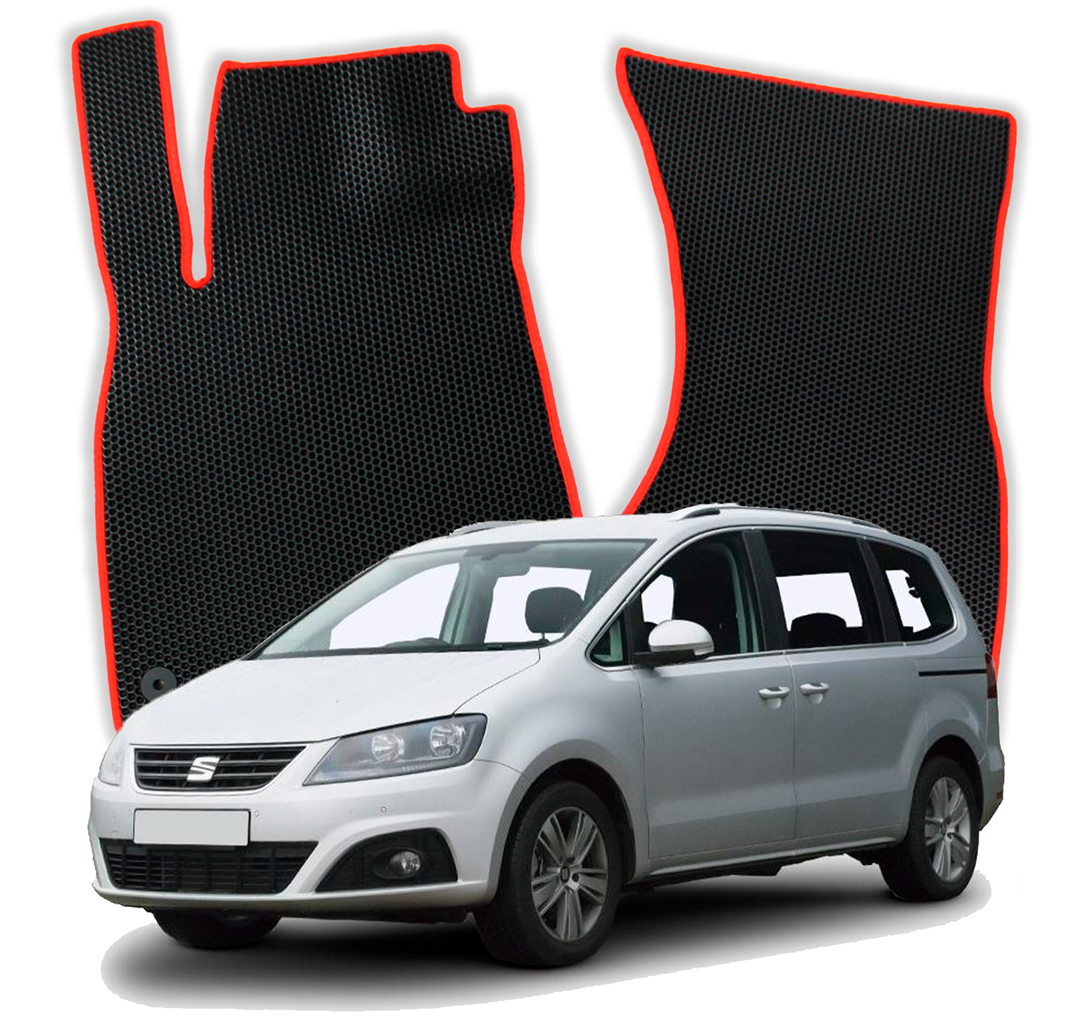 OMEVO EVA Fußmatten für Seat Alhambra 2 gen Minivan (2010-2020)