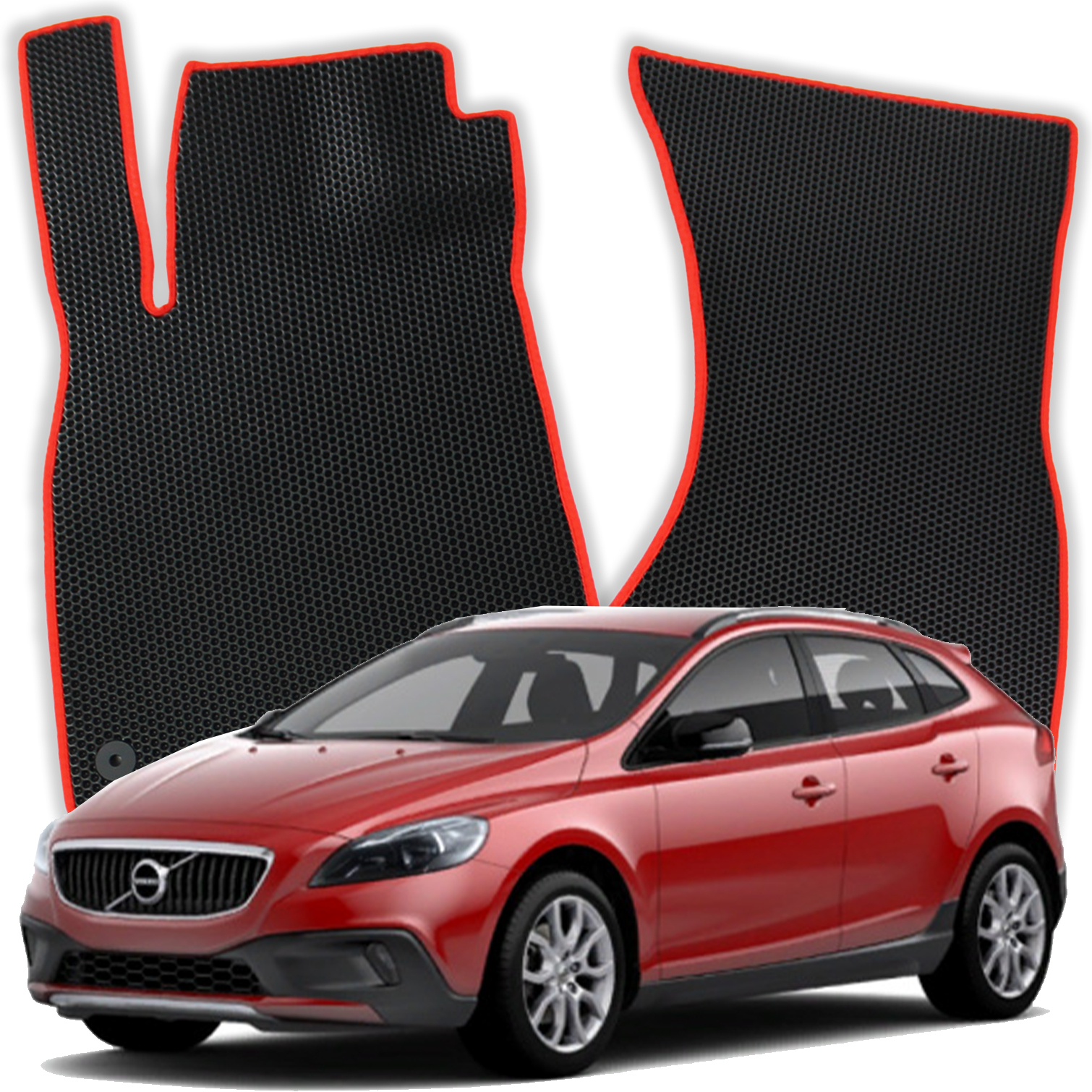 OMEVO EVA Fußmatten für Volvo V40 2 gen Kompakt 5 Türer (2012-2019)
