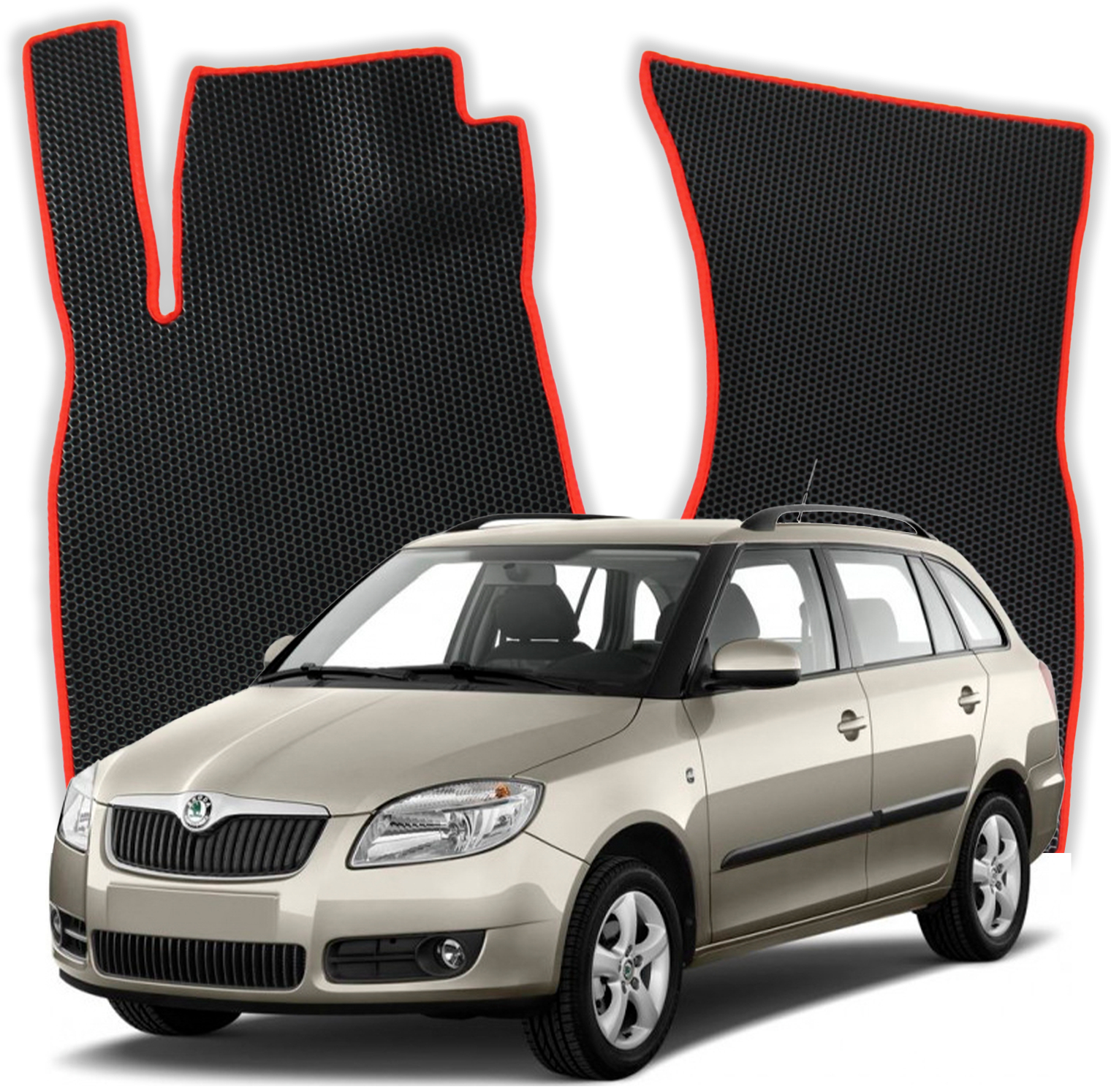 OMEVO EVA Fußmatten für Škoda Fabia 5J 2 gen Kombi (2007-2014)